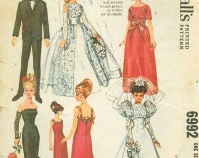 PDF Vintage.Magazine MCCalls Craft format PDF.Modèle chic vêtements couture pour poupée Barbie .Patrons ,tutoriels anglais  format PDF