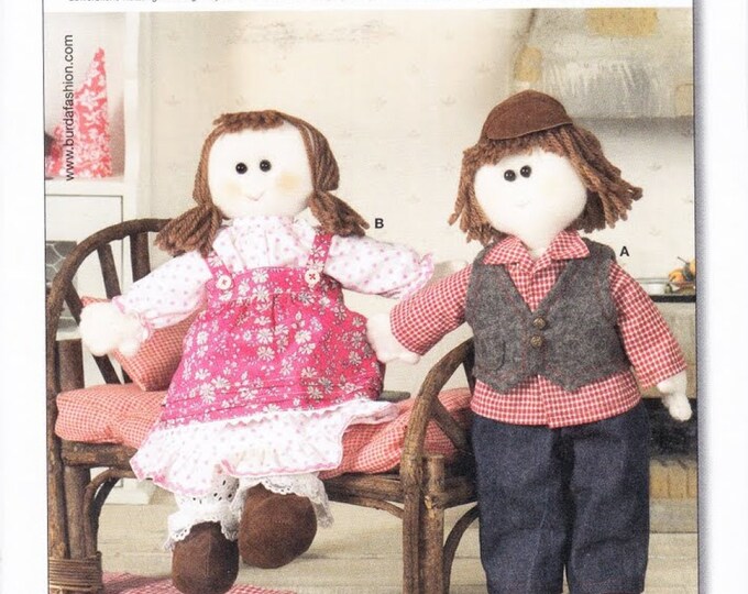 Vintage PDF. Creative Burda magazine in PDF format. Rag doll models. Patterns with English and French tutorials in PDF format