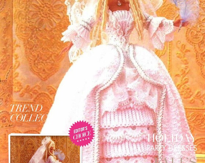 Vintage magazine format PDF.Modèles robe et accessoire pour Barbie au crochet ,patterns avec  tutoriels anglais