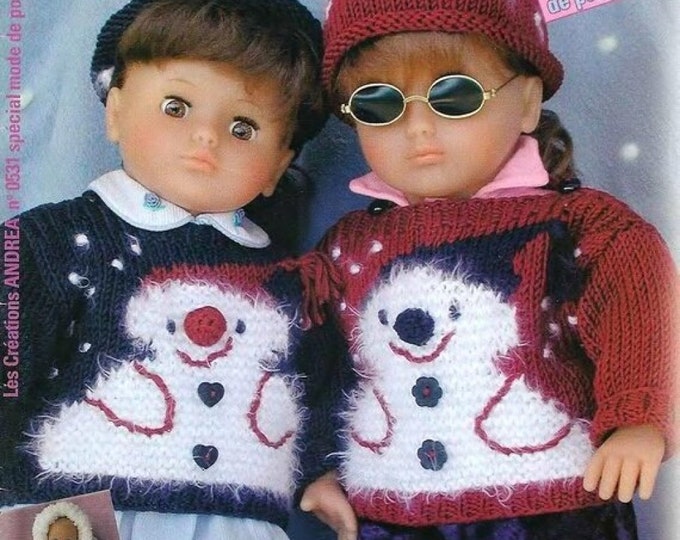 Vintage PDF.Andrea magazine in PDF format.Knitting clothing models, doll sewing.Patterns with French tutorials in PDF format