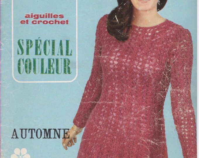 PDF Vintage years 70. Large magazine Your knitting Pdf format.Crochet clothing models, knitting for family.French tutorials Pdf format