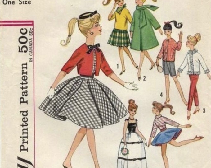 PDF Vintage.MCCalls Craft Magazine in PDF.Chic sewing clothing pattern for Barbie doll.Patterns with tutorials in English PDF format