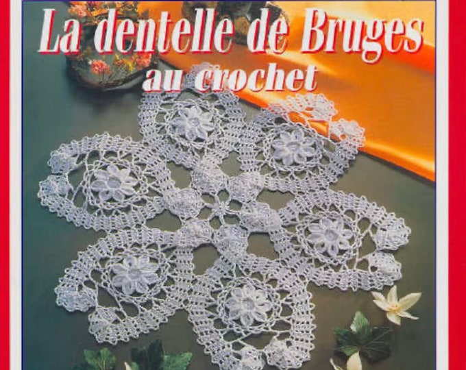 PDF Vintage.Magazine 1000 stitches in PDF format.Bruges lace crochet patterns, cotton.Patterns with French tutorials in PDF format