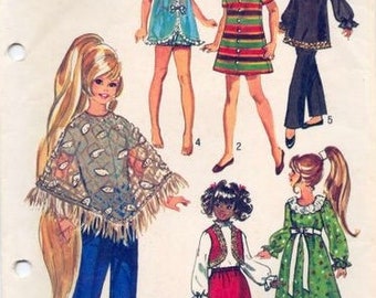PDF vintage. Rivista Simplicity in formato PDF. Cartamodelli di abiti eleganti per bambole Barbie. Cartamodelli con tutorial in inglese in formato PDF.