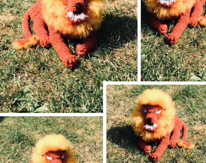 Amigurumi,modèle peluche Lion au crochet.Patron master class en photo ( étape par étape)avec explication française ,anglais en format PDF