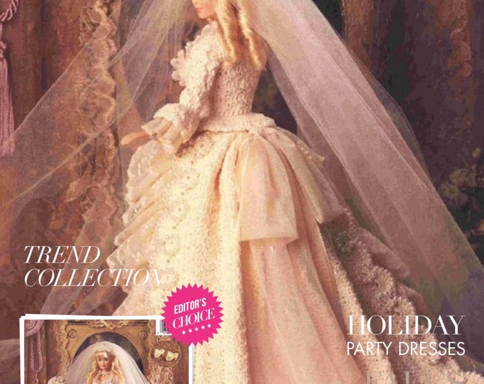 Vintage magazine format PDF.Modèles robe et accessoire pour Barbie au crochet ,patterns avec  tutoriels anglais