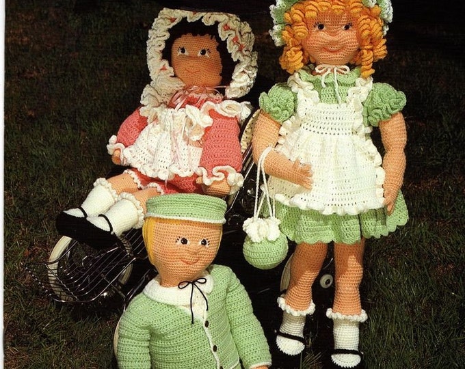 PDF. Vintage 90s. Crochet Cousins Magazine.Crochet doll models.Patterns with English tutorials PDF format