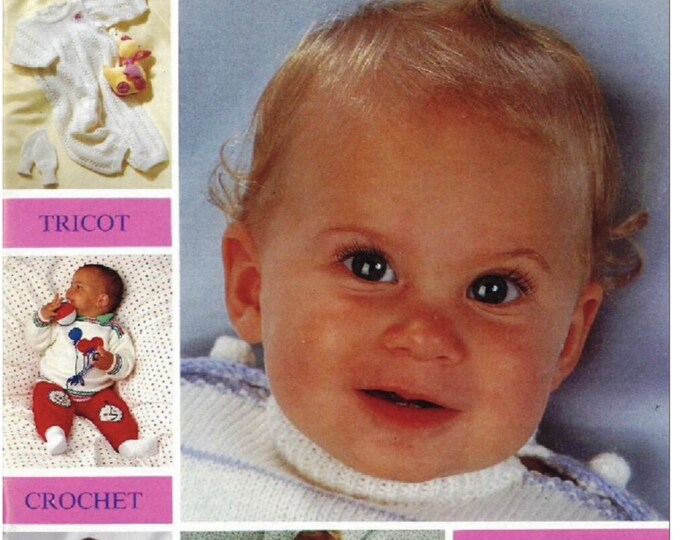 PDF Vintage.Magazine in PDF format.Knitting patterns, crochet for babies.Patterns with French tutorials in PDF format