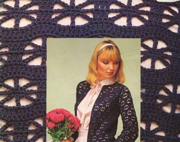 PDF Patons vintage magazine PDF format. Crochet vest, shawl, tank top models for women. Pattern with tutorials in English PDF format
