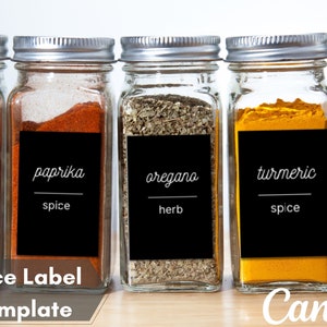 Minimalist Spice Labels / Spice Jars / Pantry Labels / Spice Labels / Printable Spice Labels / Digital Spice Labels / Spice Templates