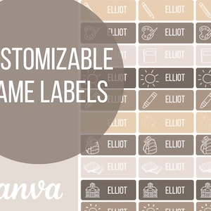 School Supply Labels / Name Labels for school supplies / School labels / Back to school labels / Name Labels / Personalized Labels / Labels