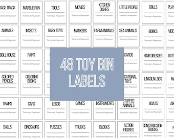 Toy Bin Storage Labels, Editable Toy Bin Storage Labels, Minimalist Playroom Organization, Editable Toy Storage Labels, Playroom, Toy Label
