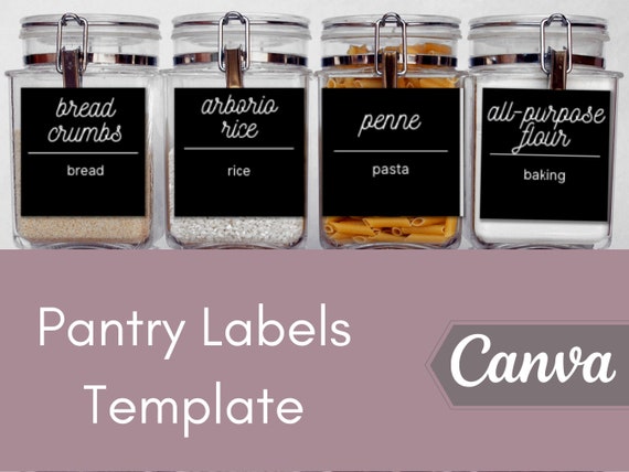 Editable Pantry Label /pantry Labels / Pantry Organization / - Etsy