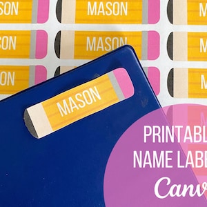 School Supply Labels / Name Tags for school supplies / School labels / Back to school labels / Name Labels / Printable Name Tags