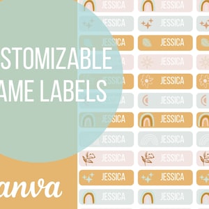 School Supply Labels / Name Labels for school supplies / School labels / Back to school labels / Name Labels / Printable Name Tags