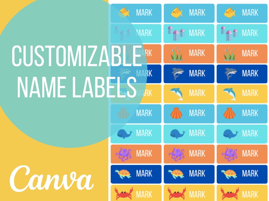 School Supply Labels / Name Labels for School Supplies / School Labels / Back to School Labels