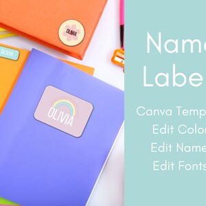 School Supply Labels / Name Labels for School Supplies / School Labels ...