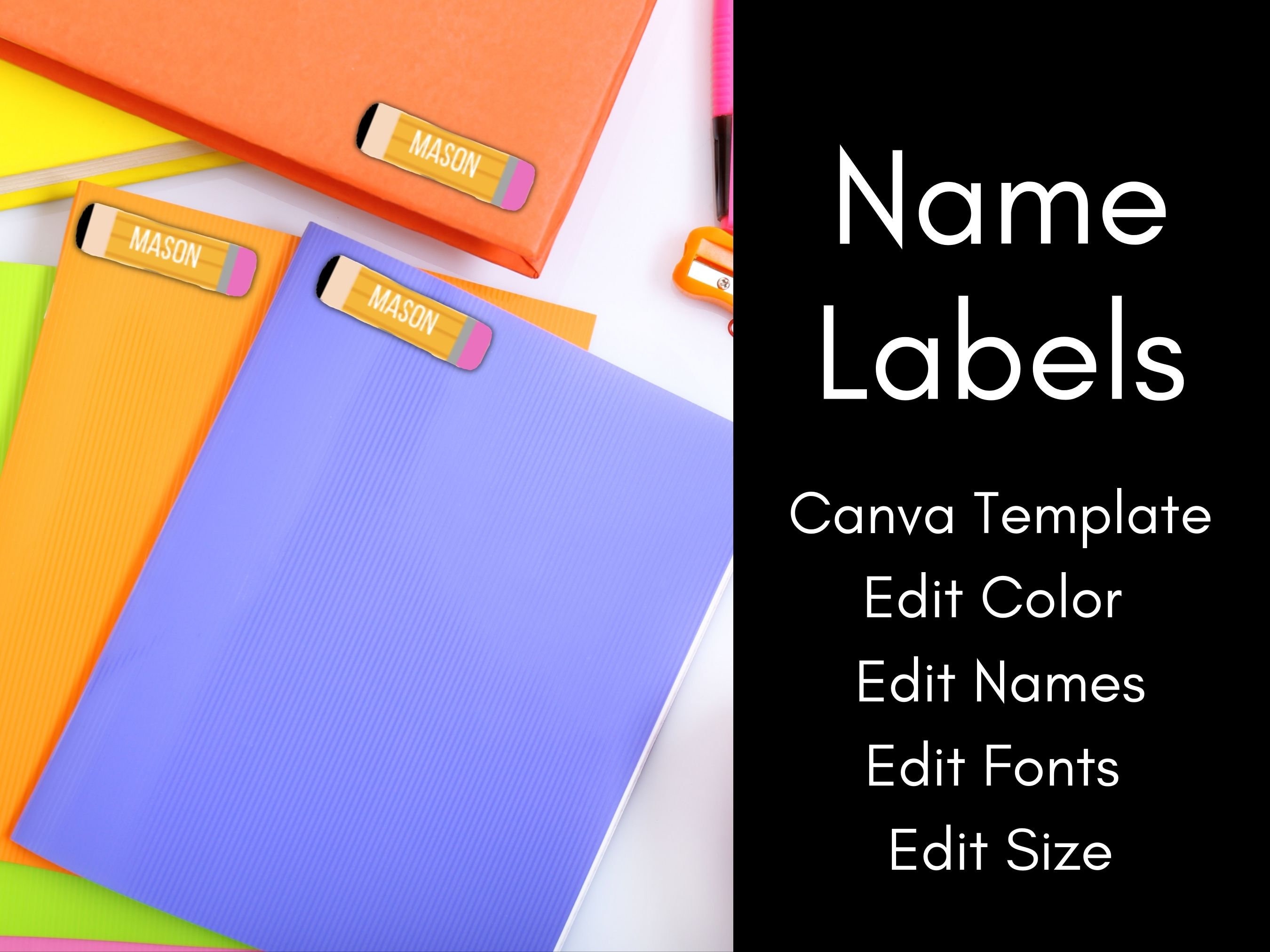 School Supply Labels / Name Tags for School Supplies / School Labels ...