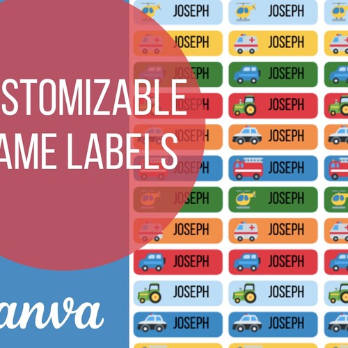 School Supply Labels / Name Labels for School Supplies / - Etsy