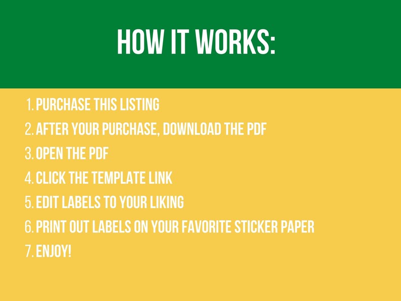 School Supply Labels / Name Labels for School Supplies / Etsy