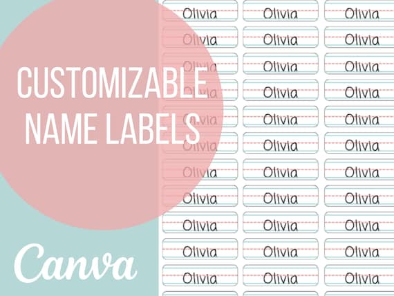 School Supply Labels / Name Labels for School Supplies / 
