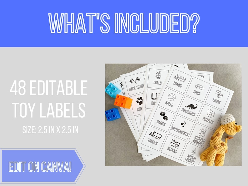 Toy Bin Storage Labels Editable Toy Bin Storage Labels Etsy