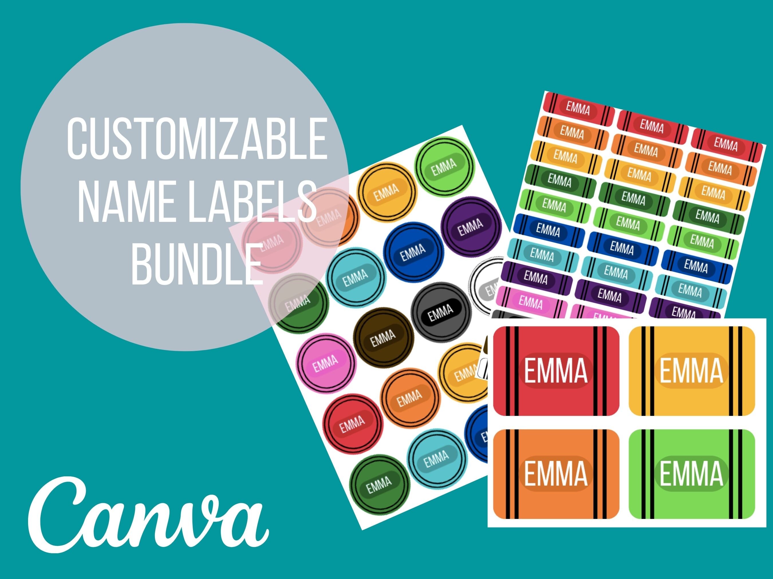 School Supply Labels / Name Labels for School Supplies / 