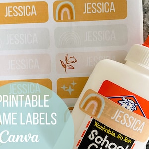 School Supply Labels / Name Labels for school supplies / School labels / Back to school labels / Name Labels / Printable Name Tags