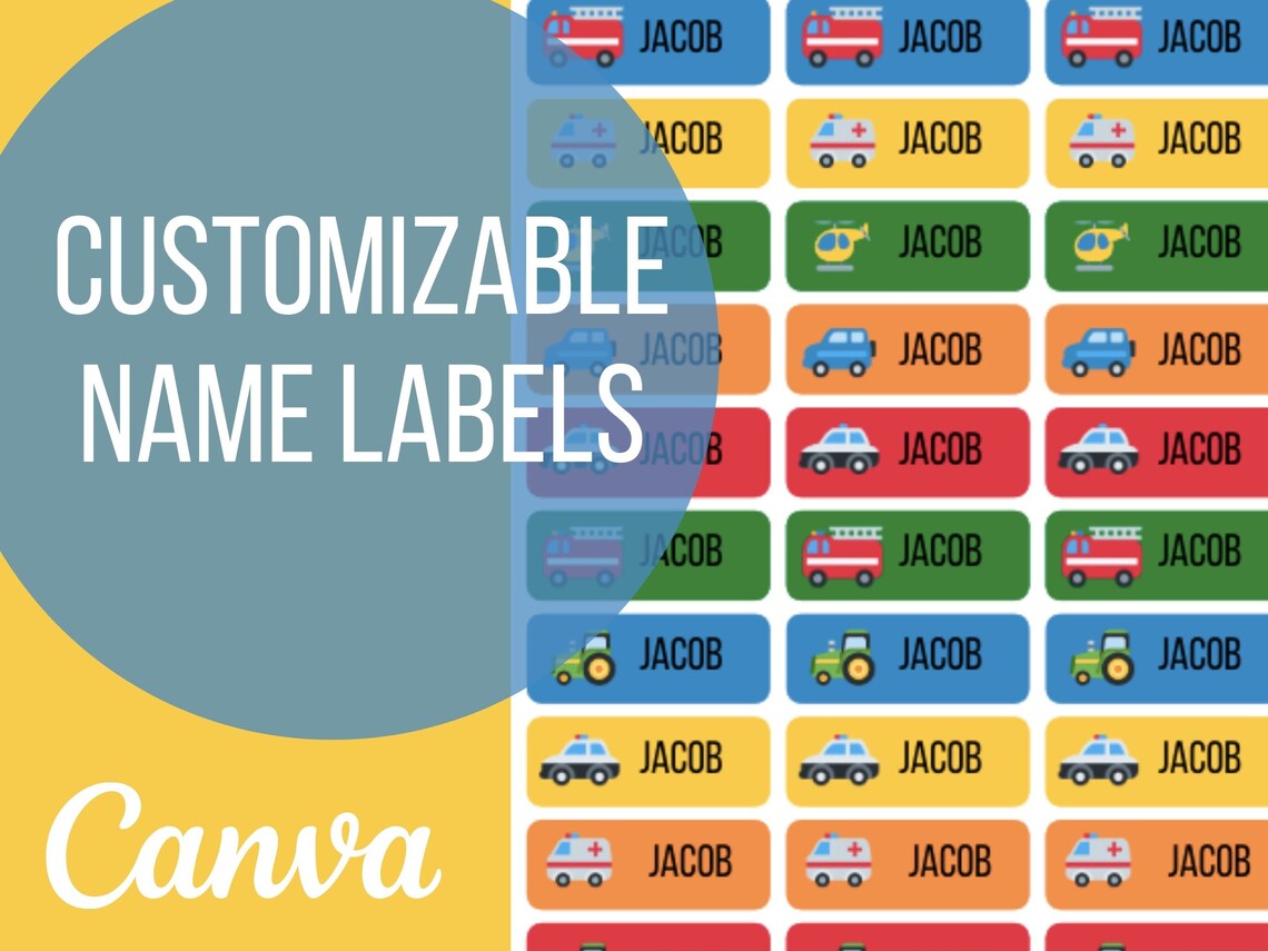 School Supply Labels / Name Labels for School Supplies / School Labels