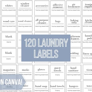 Laundry Room Labels/ Editable Laundry Container Labels/ Laundry Room Organization/ Home Organization/ Laundry Stickers / Laundry Labels