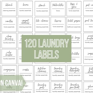 Laundry Room Labels/ Editable Laundry Container Labels/ Laundry Room Organization/ Home Organization/ Laundry Stickers / Laundry Labels