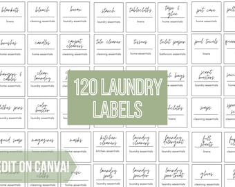 Laundry Room Labels/ Editable Laundry Container Labels/ Laundry Room Organization/ Home Organization/ Laundry Stickers / Laundry Labels