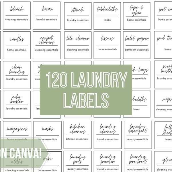 Laundry Labels Etsy