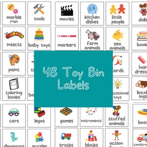 Toy Bin Storage Labels, Editable Toy Bin Storage Labels, Minimalist Playroom Organization, Editable Toy Storage Labels, Playroom, Toy Label