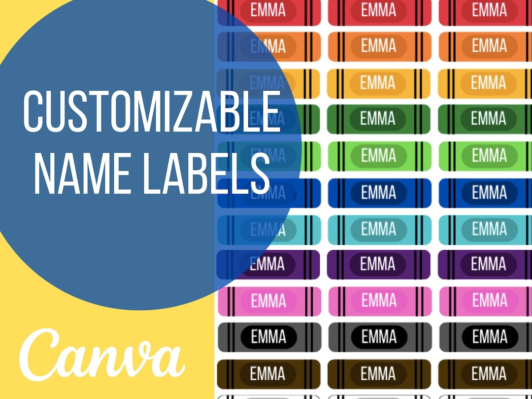 School Supply Labels / Name Labels for School Supplies / School Labels ...