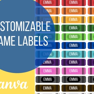 School Supply Labels / Name Labels for school supplies / School labels / Back to school labels / Name Labels / Printable Name Tags