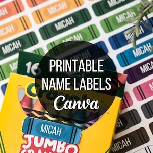 School Supply Labels / Name Labels for school supplies / School labels / Back to school labels / Name Labels / Printable Name Tags