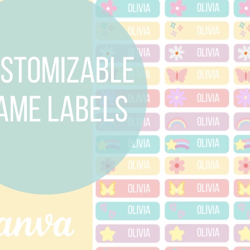 School Supply Labels / Name Tags for School Supplies / School Etsy