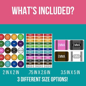 School Supply Labels / Name Labels for School Supplies / School Labels ...
