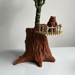 Ewok Baumhaus Pflanztopf - Sukkulenten Pflanzentopf - Planet Hoth Ewok Jedi Skywalker - Umweltfreundliches und recycelbares Material