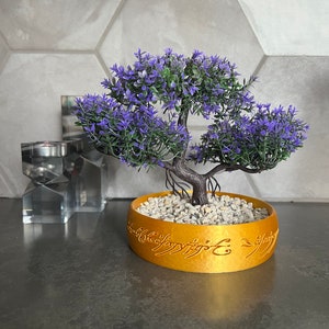 The One Ring Succulent Planter Pot Inspired by Lord of the Rings LOTR The Hobbit Gandalf Frodo Gollum Legolas 3D Printed Bonsai Green Purple