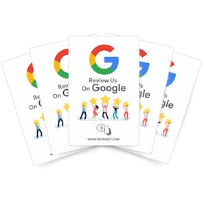 非接触型 Google レビューカード - 5 枚パック