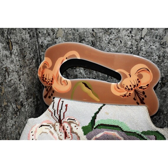 Needlepoint Moon Handbag - image 2