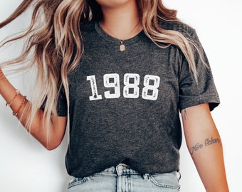 1988 Vintage Retro Birthday T-Shirt, Birthday Shirt, B-Day Tee, Funny Birthday Tee, Funny Birthday Shirt