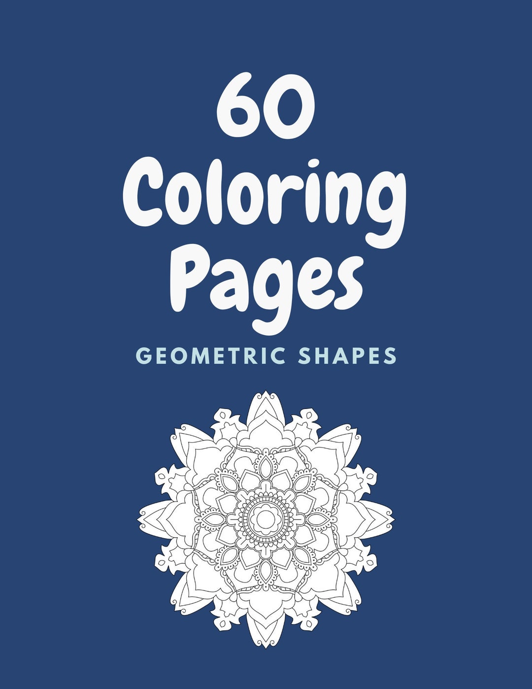 60 Abstract Pattern Coloring Pages Geometric Shapes for - Etsy