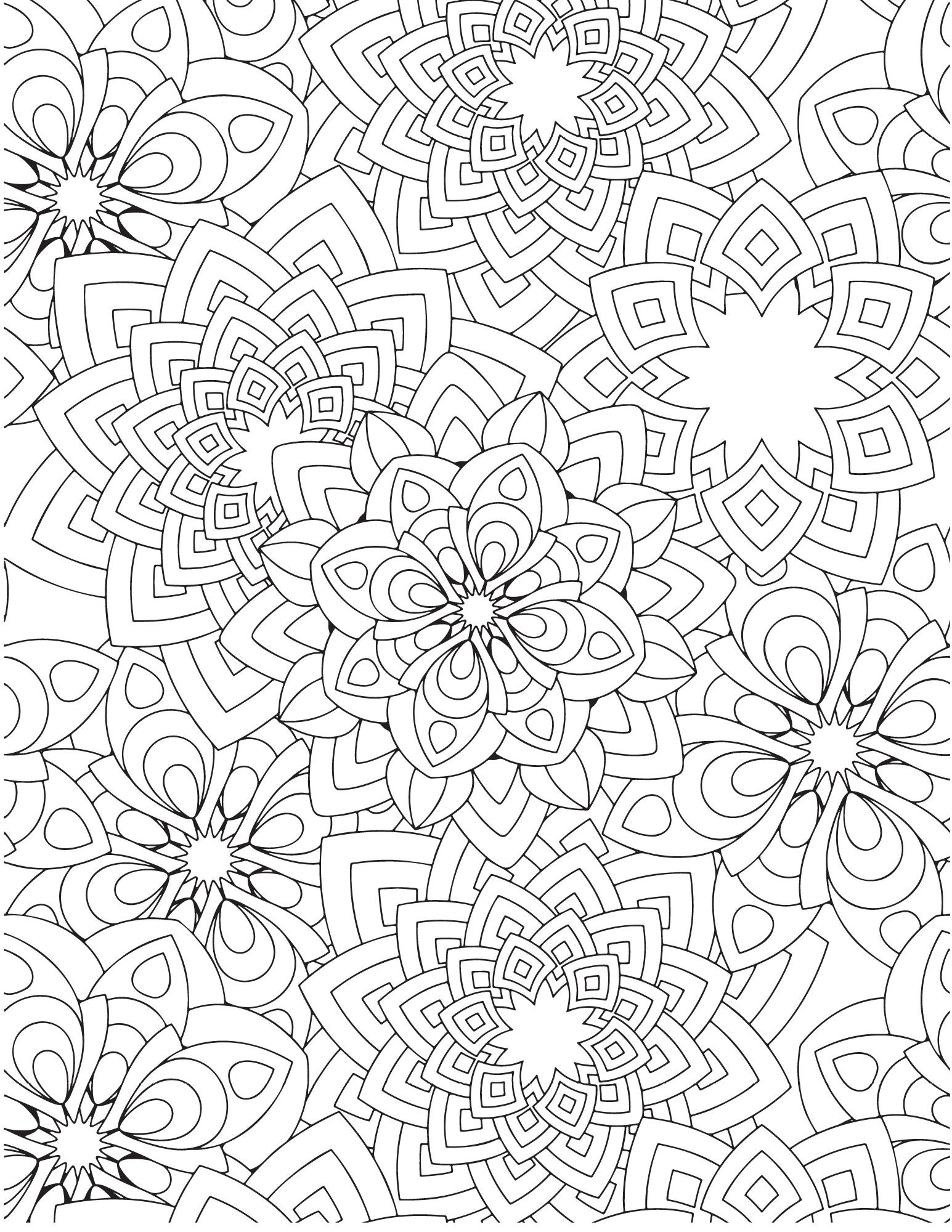 60 Abstract Pattern Coloring Pages Geometric Shapes for - Etsy