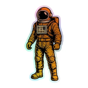 Holographic Astronaut Sticker