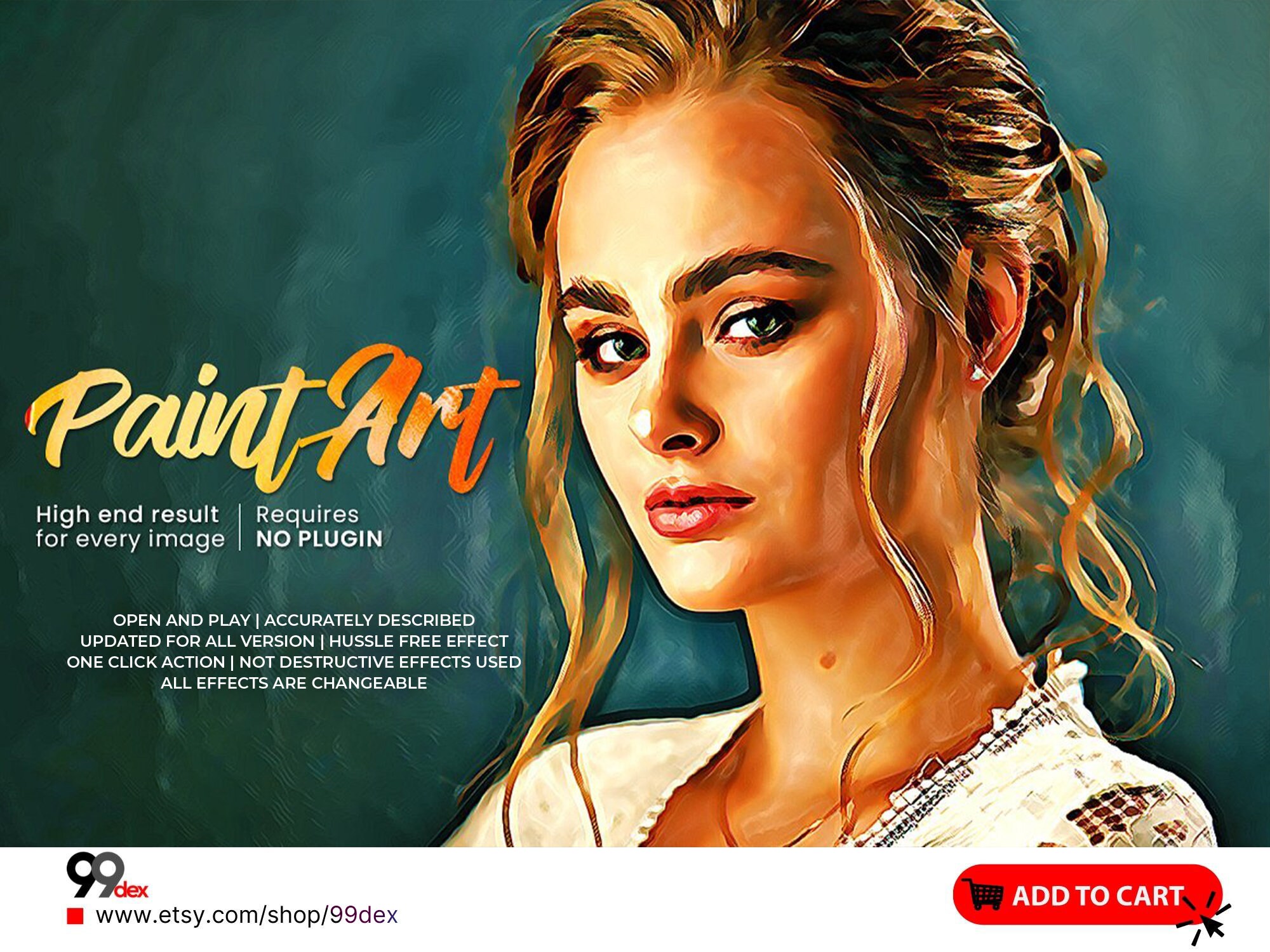 15 in 1 Oil Painting Effect Premium Action Bundle for