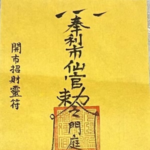 Amuleto taoista cinese per l'attrazione della ricchezza/Fulu della ricchezza/Amuleto portafortuna protettivo/Fulu talismano taoista tradizionale cinese/Feng Shui