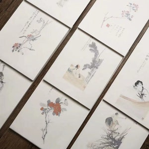 25 pcs Chinese Calligraphy Paper/Xuan Paper/Calligraphy Practice Paper Card/Chinese Brush Painting Calligraphy Paper Card/Unique Gift